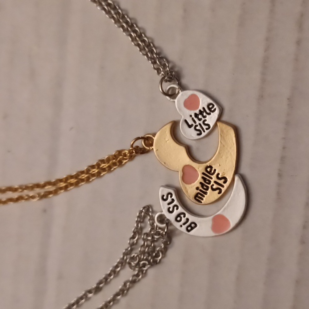 4/$80 New "Sisters" Necklaces - Set of 3